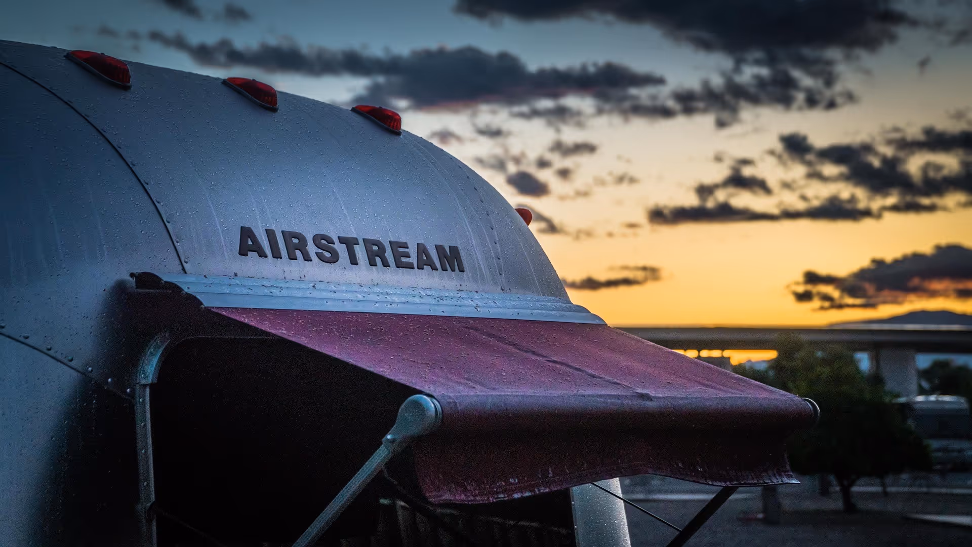 RV at sunset