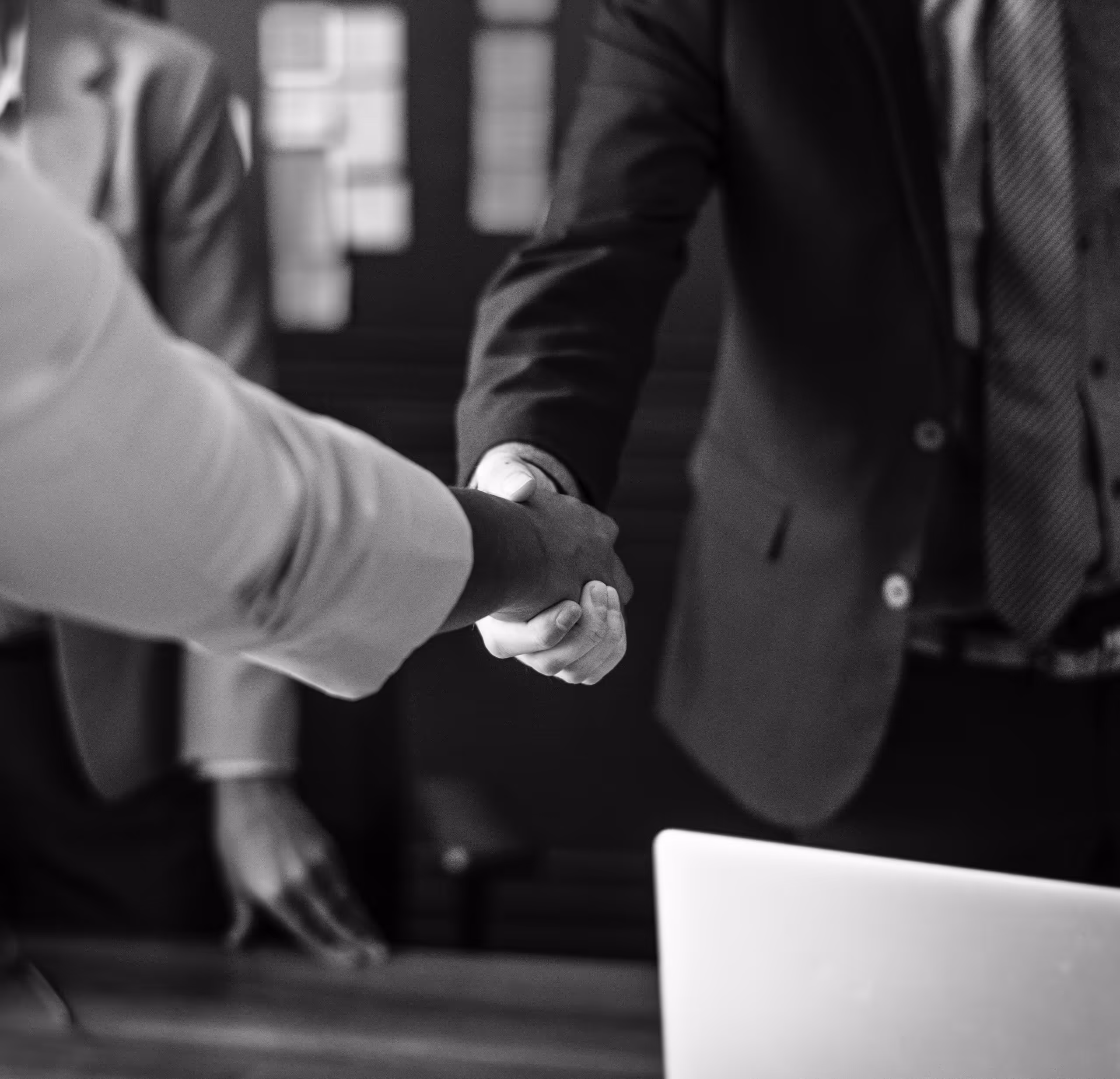employees shaking hands