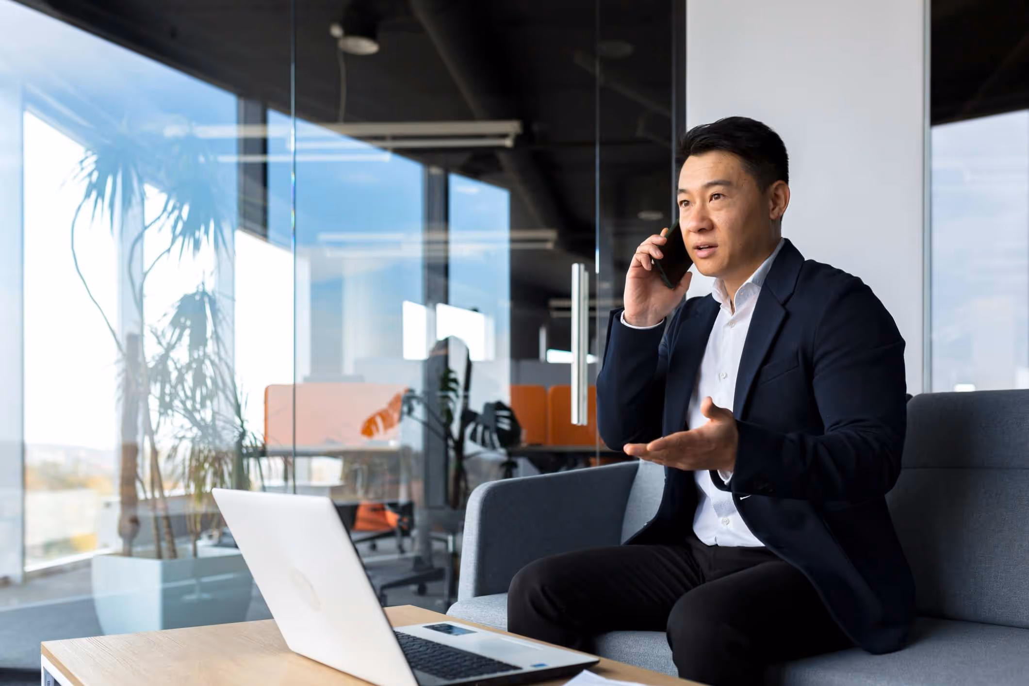 A man talks to a company over the phone, unaware that he is being recorded without his permission, a major violation of the California Invasion Of Privacy Act.
