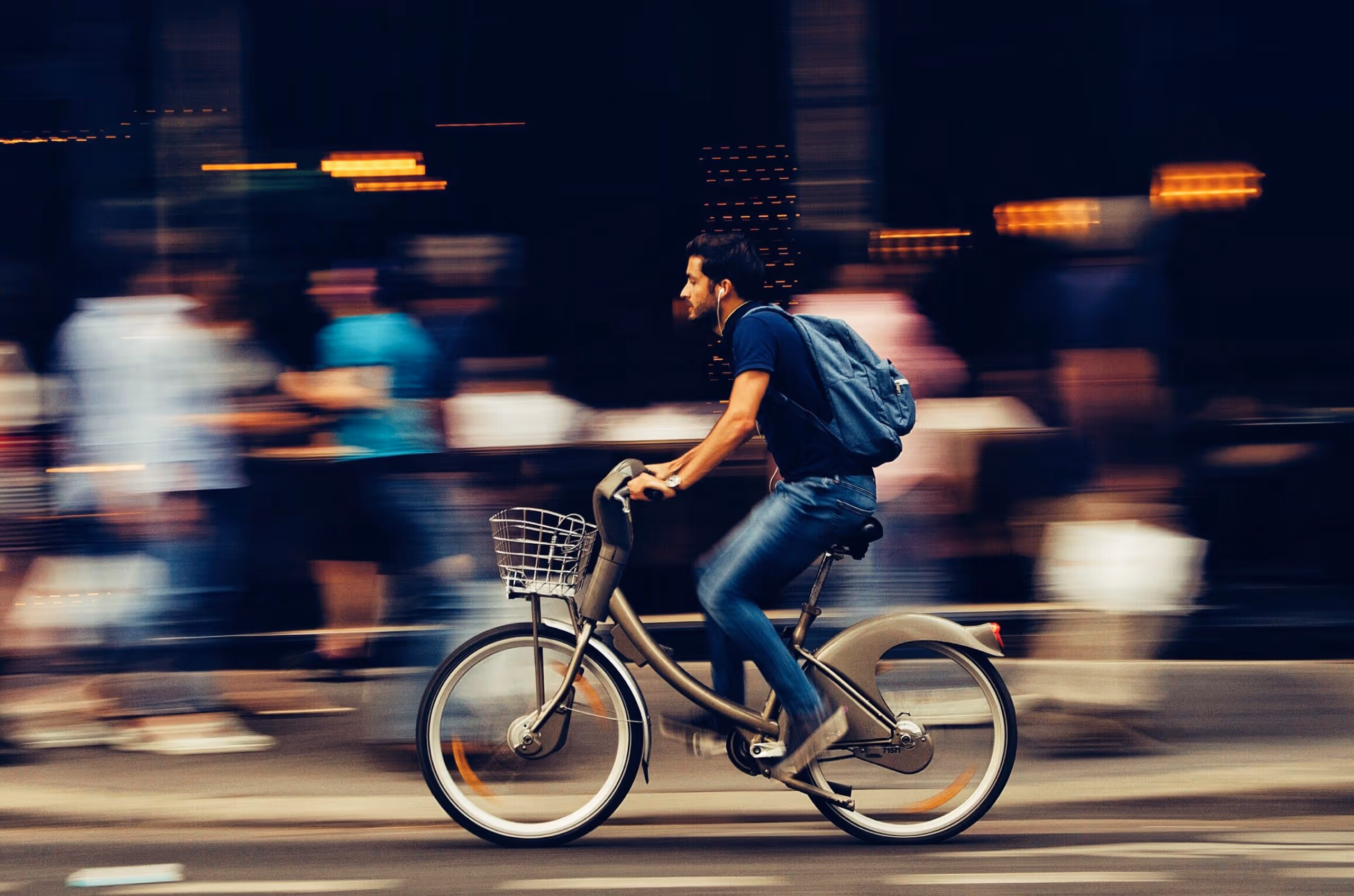 man riding bicycle