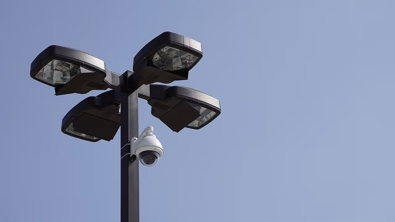 outside lighting and security cameras