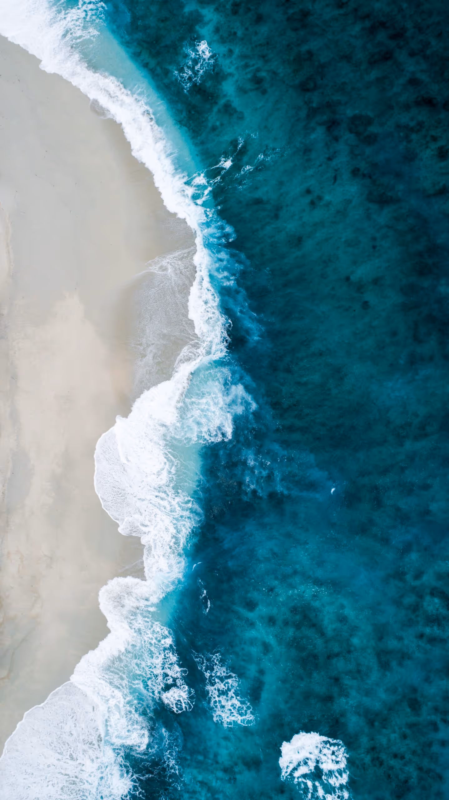 Coastline with blue water