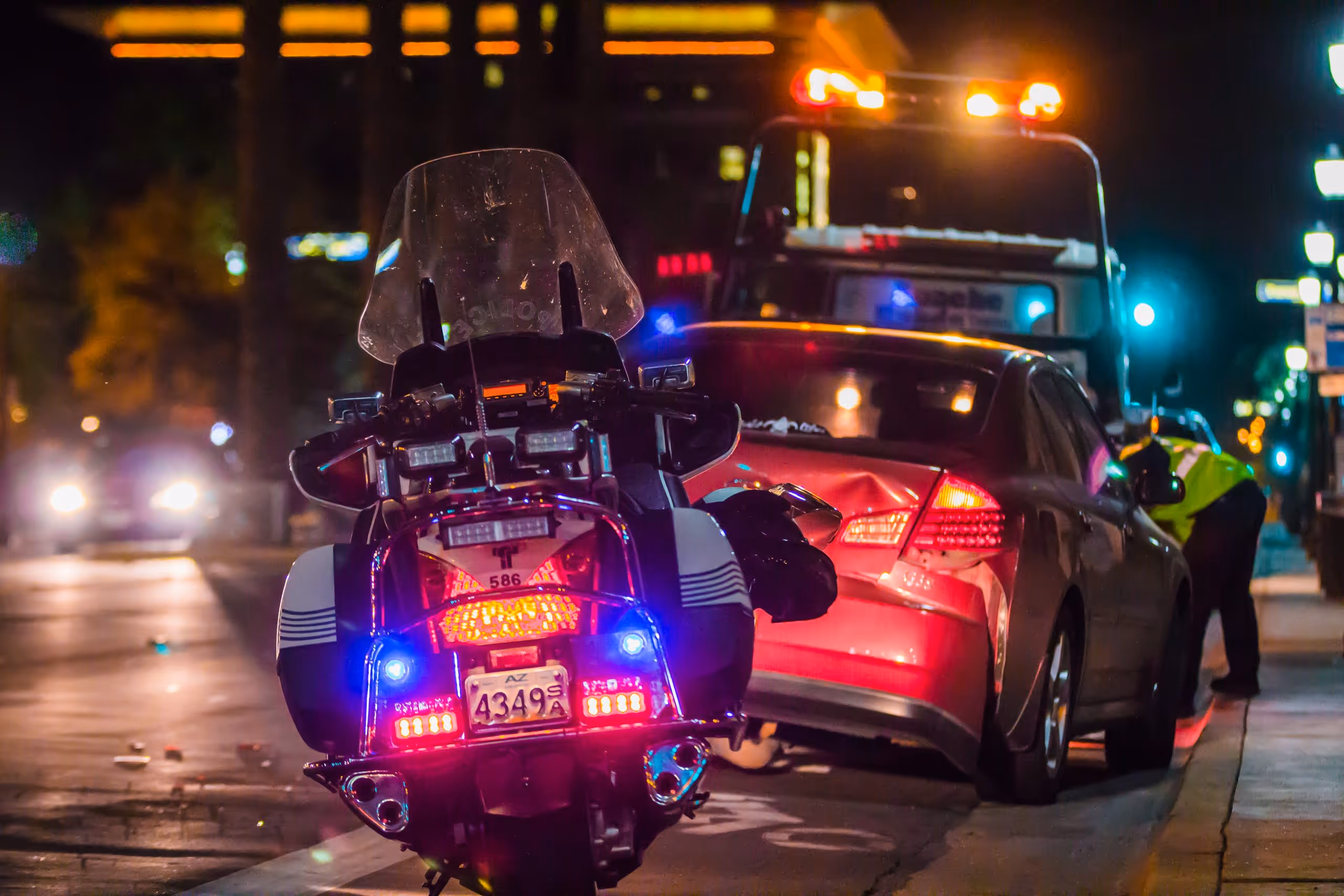 towing a car after an accident