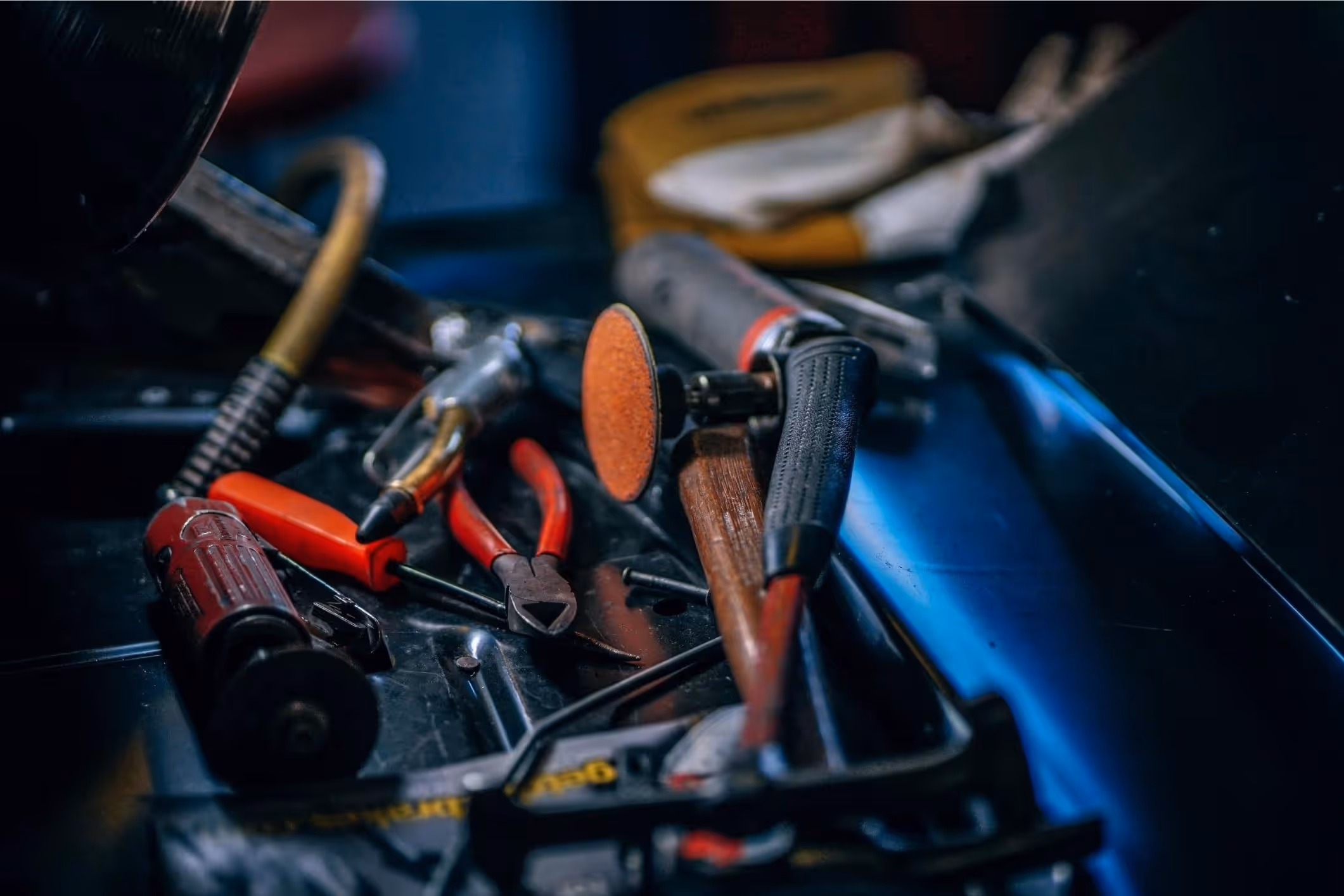 Tools shown in a workshop