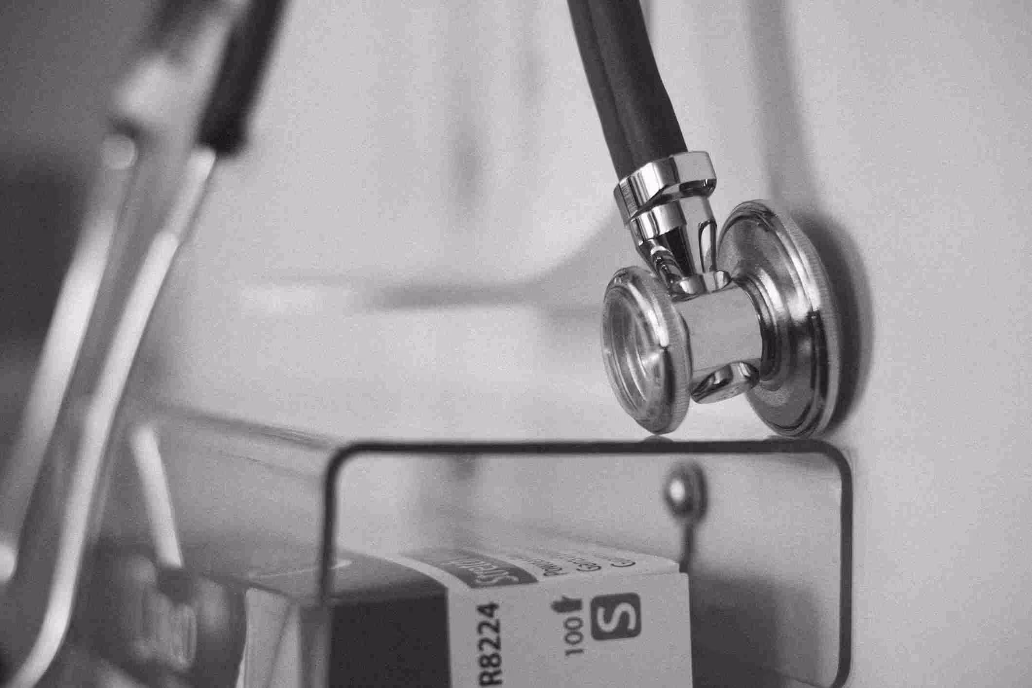 a stethoscope hanging on a hook