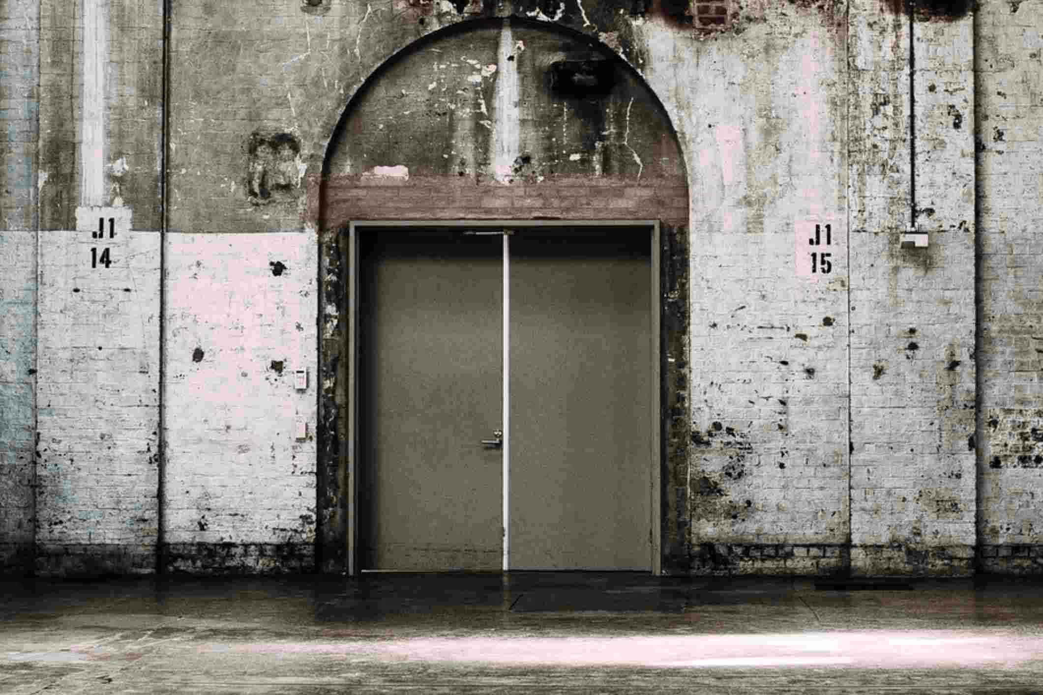 Abandoned factory floor