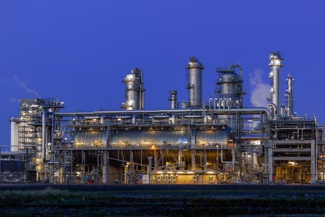 A chemical emitting pollution into the atmosphere