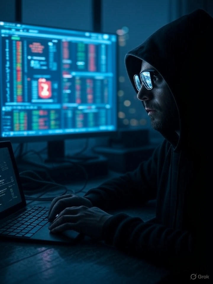 An alleged hacker engaging in ransomware incidents