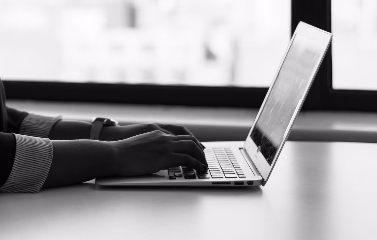 Man using a laptop