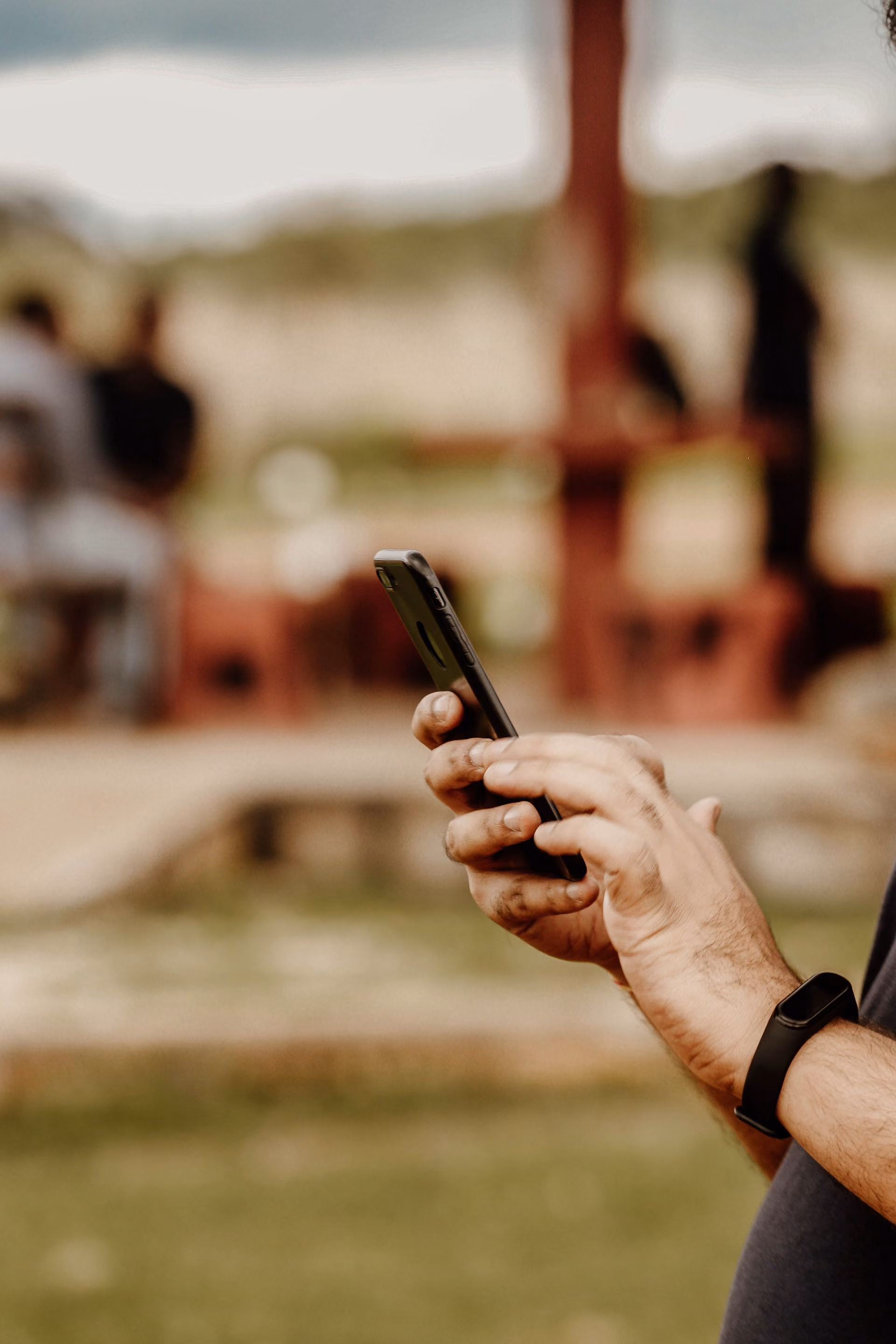 man using smarthone