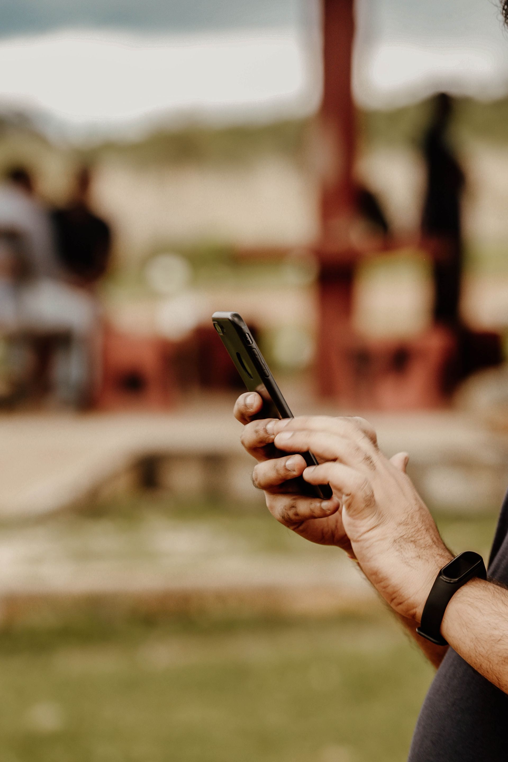 man using smarthone