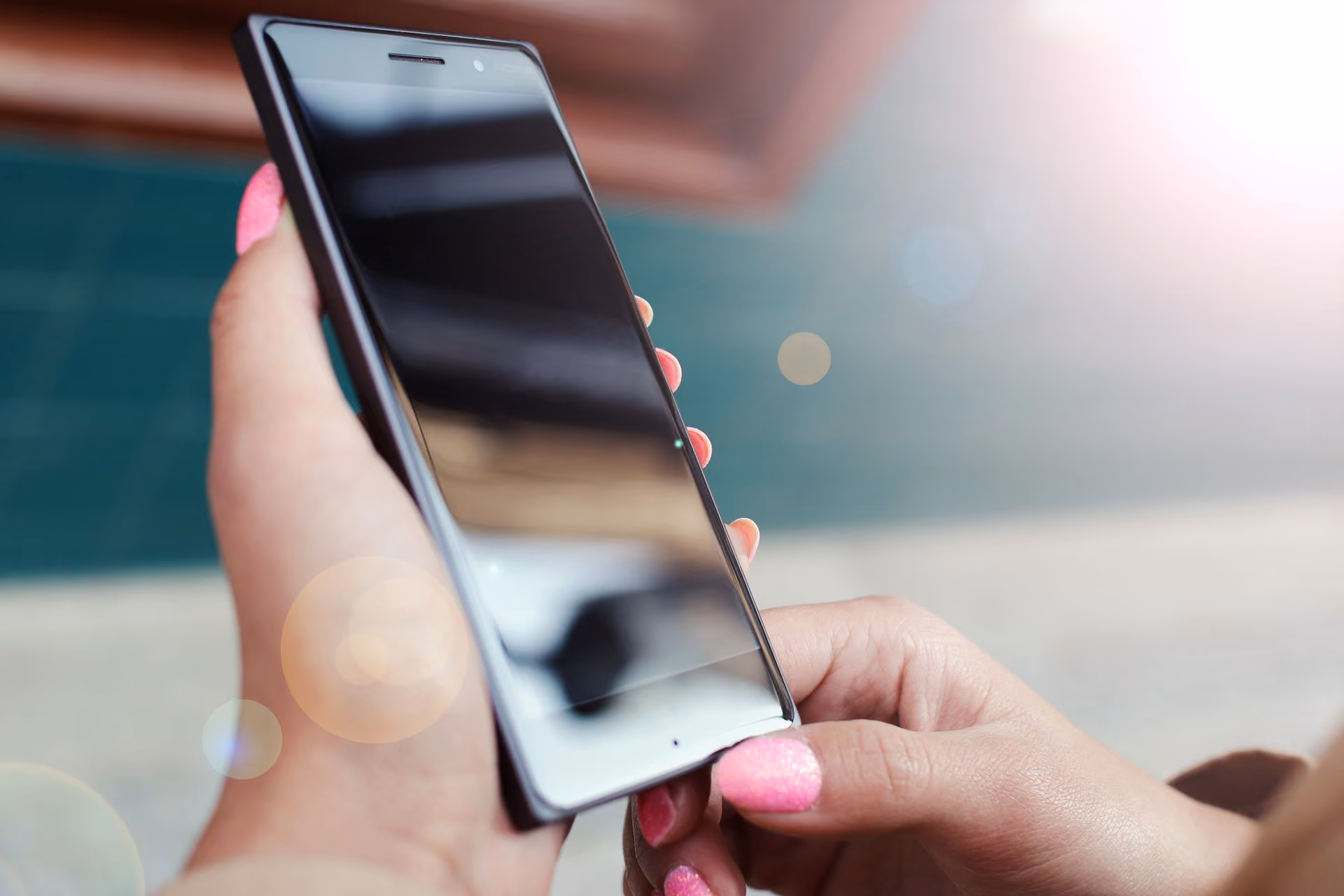 person holding their smartphone