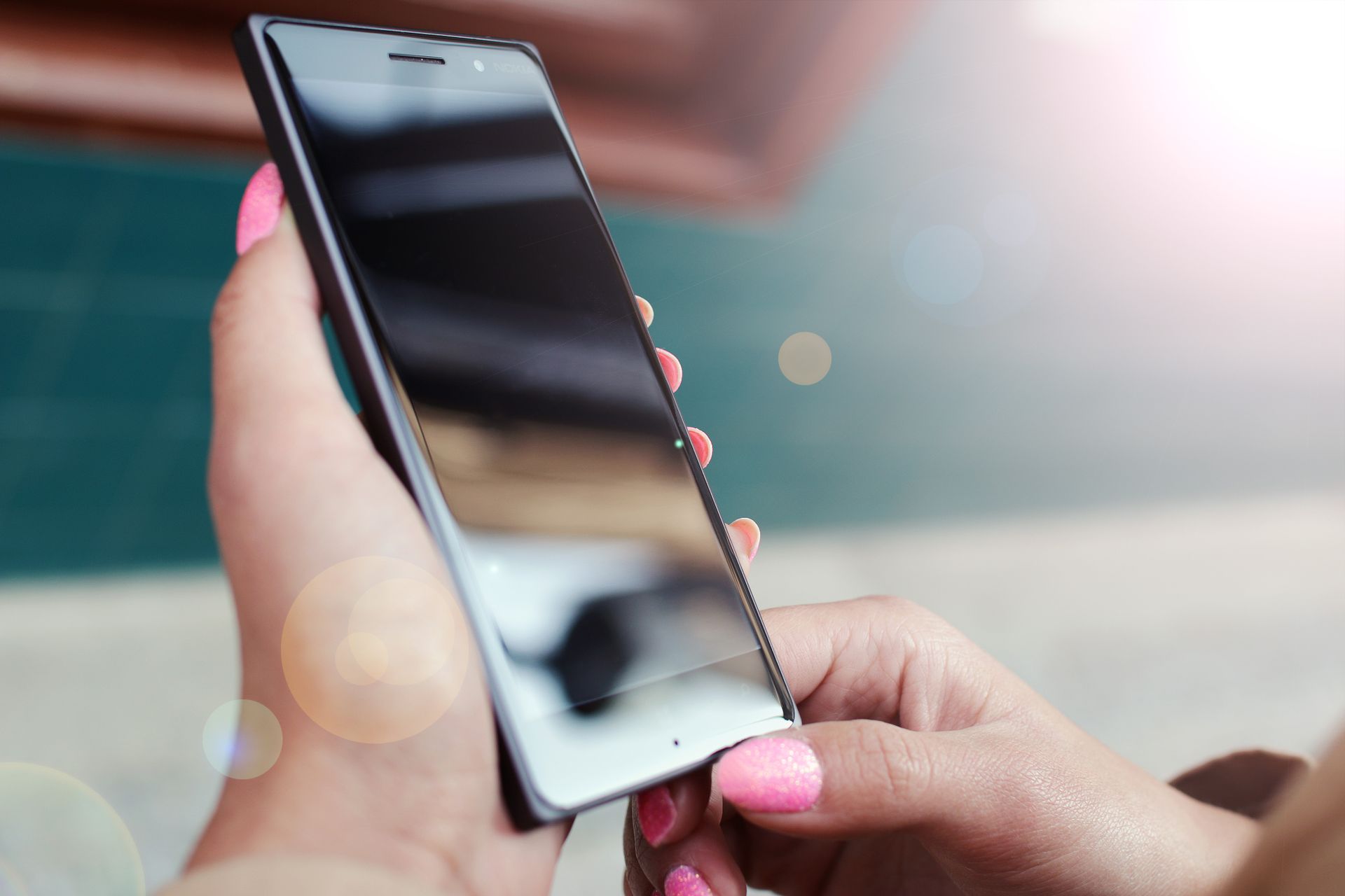 person holding their smartphone