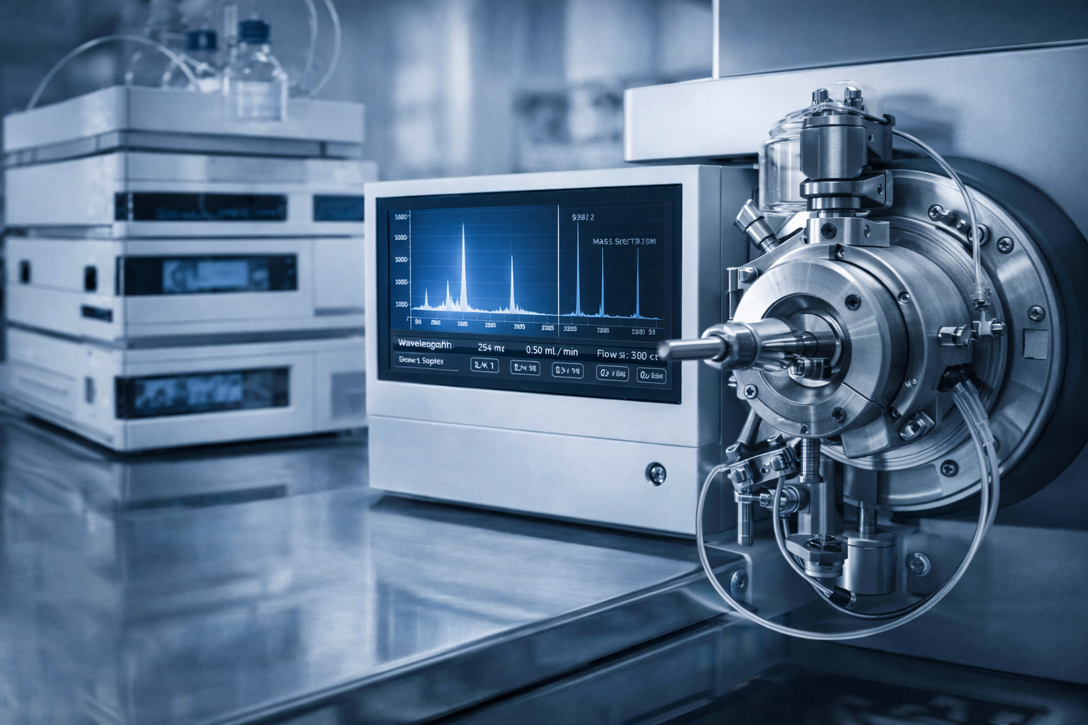 image of biotech equipment in use for an ai biotech company