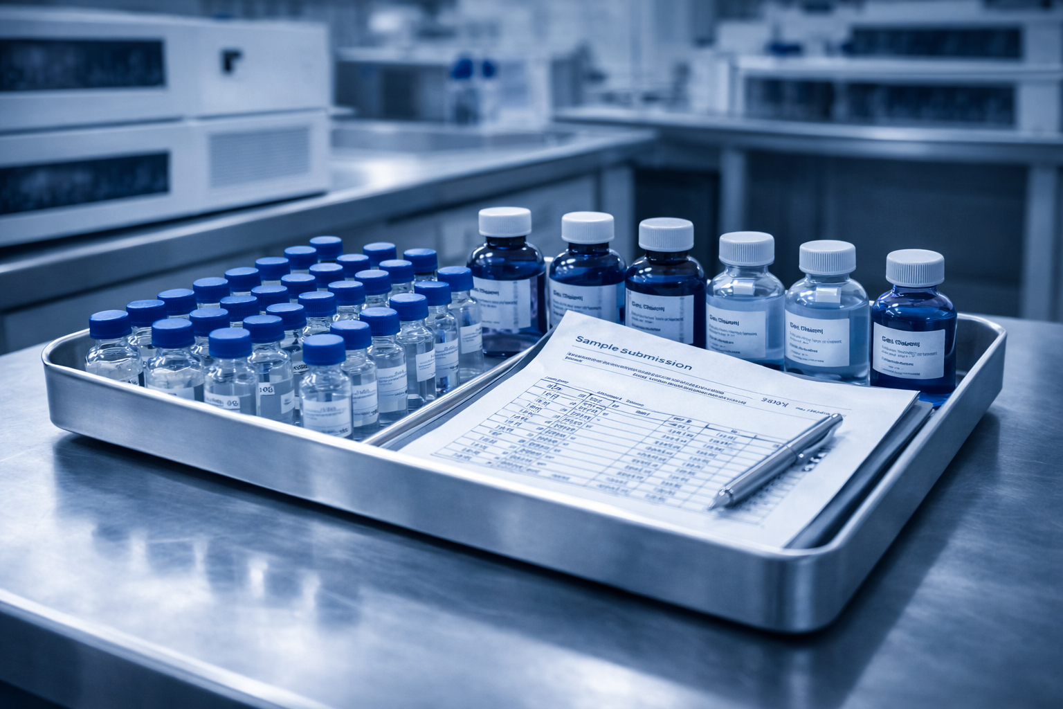 image of biotech equipment in use for an ai biotech company