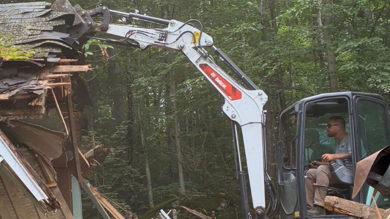 Demolition services by Gray's Property Maintenance for removal of garages, decks, out buildings, slabs, near me