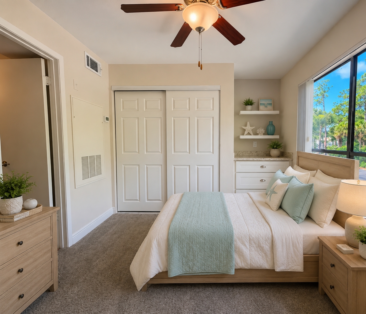 Bedroom with decor