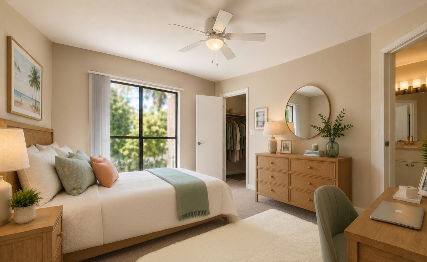 Bedroom with decor