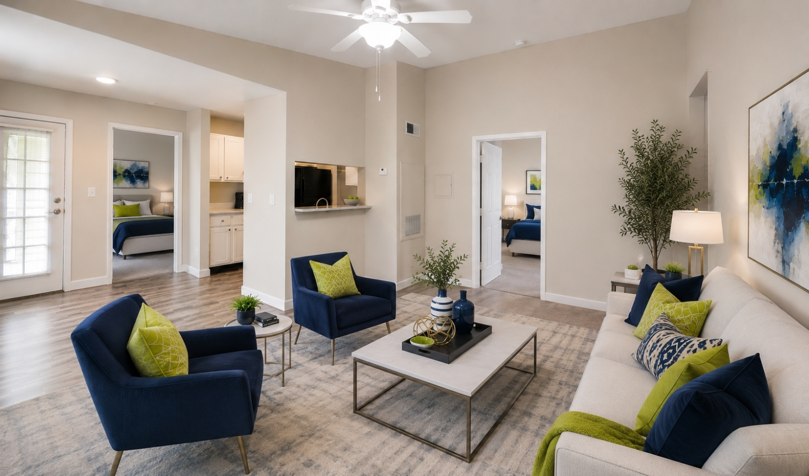 Living room with seating area