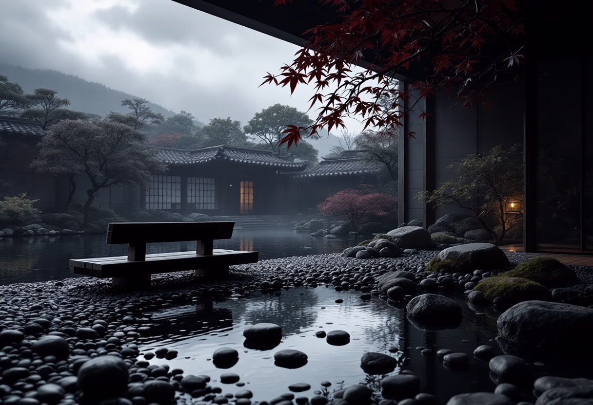 [background image] image of zen garden (for a wellness center)