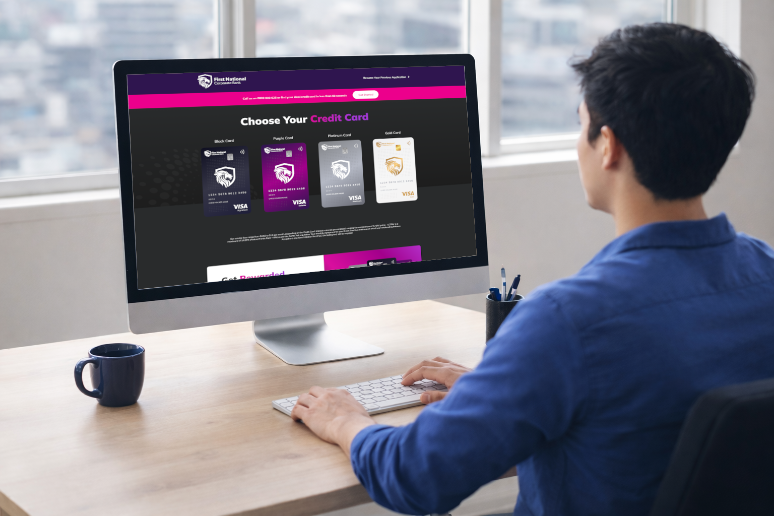 [interface] image of employee interacting with hr software (for a hr tech)
