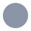Solid muted blue-gray circle on a white background.