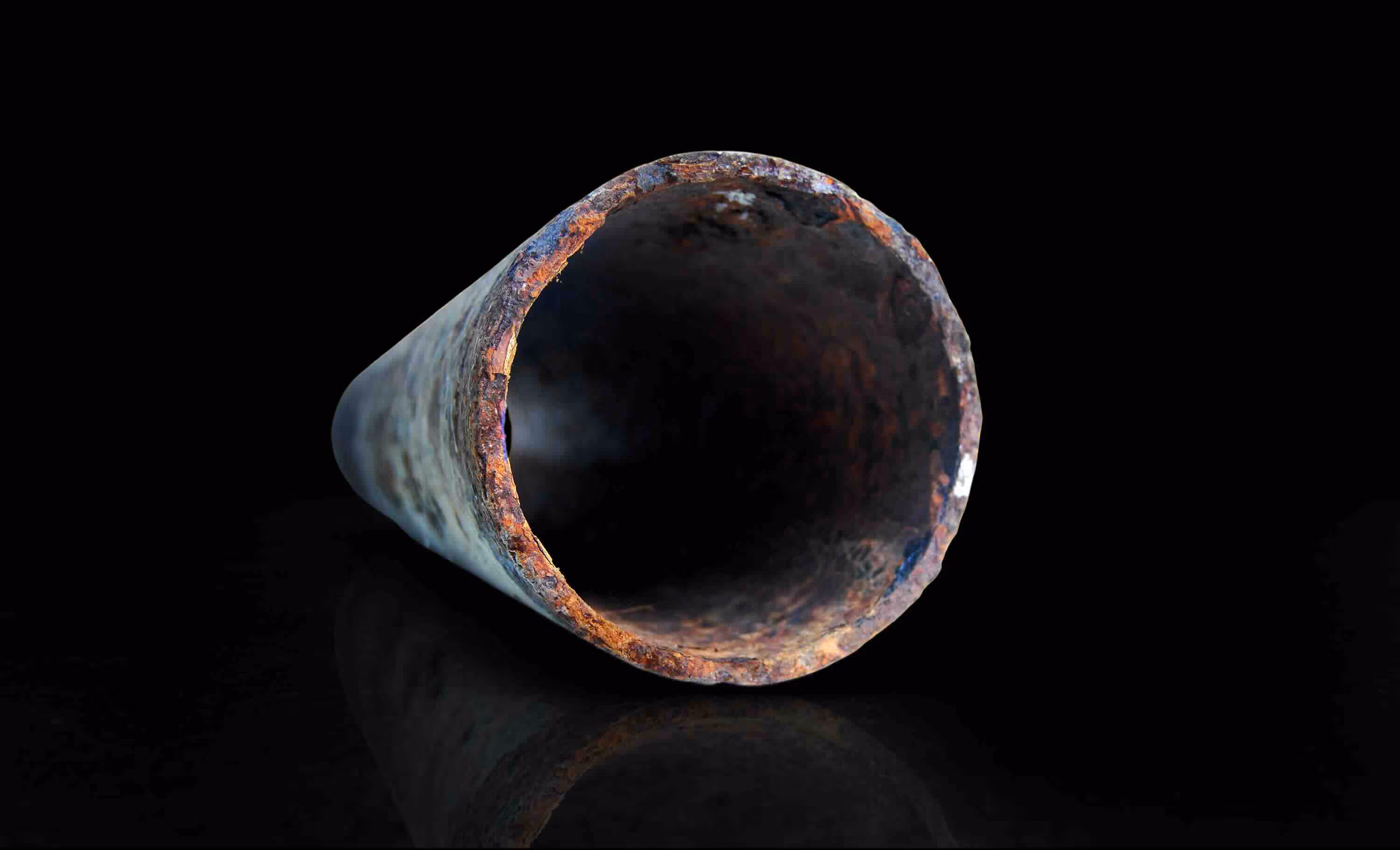 pipe with rust and corrosion