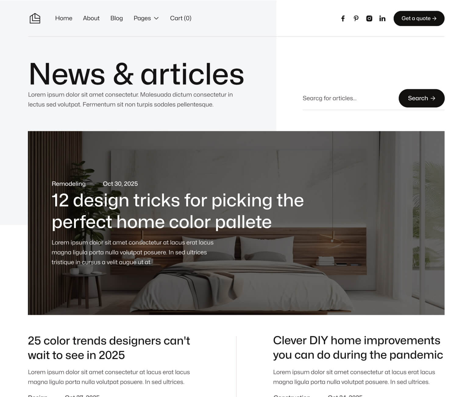 Construktion X - Blog V3 Page - Construction Webflow Template