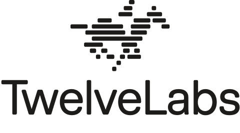 TwelveLabs company logo with stylized pixelated bird above the text.