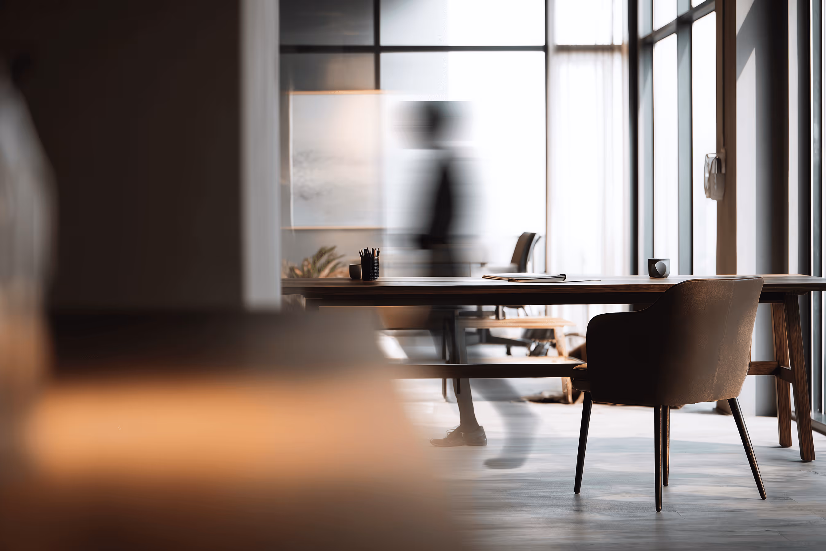 Modern luxury office workspace interior