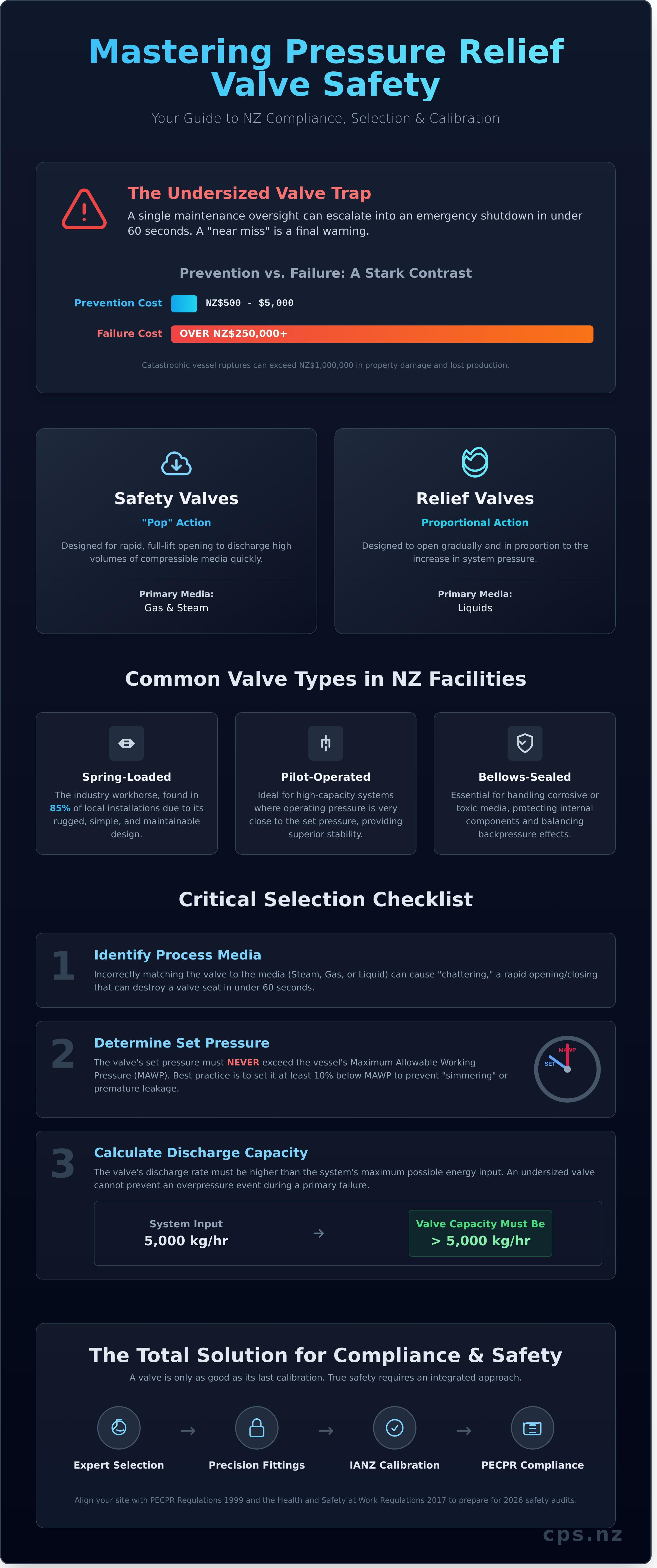 Pressure relief valve nz infographic - visual guide