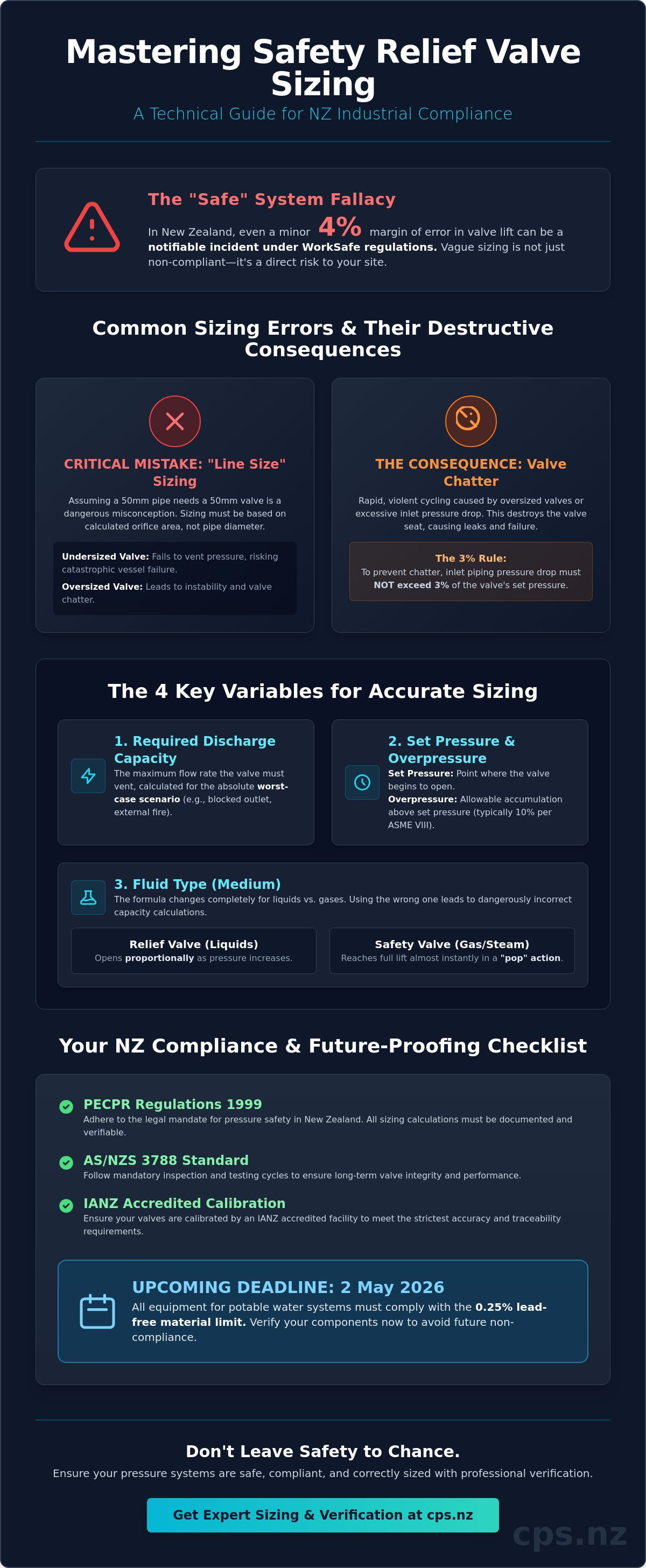 Safety relief valve sizing NZ