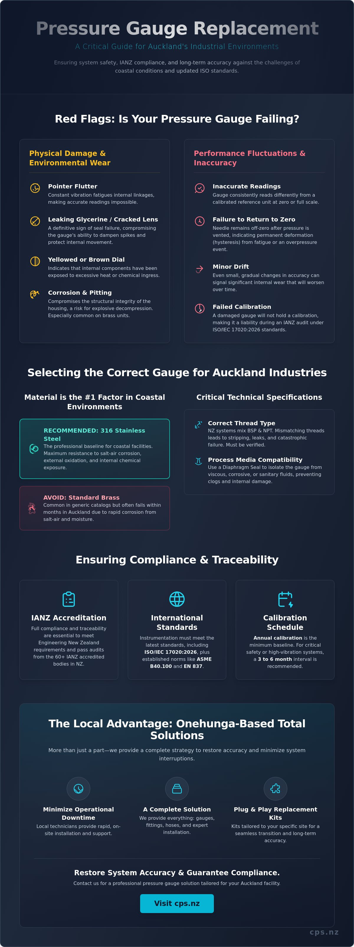 Pressure gauge replacement Auckland
