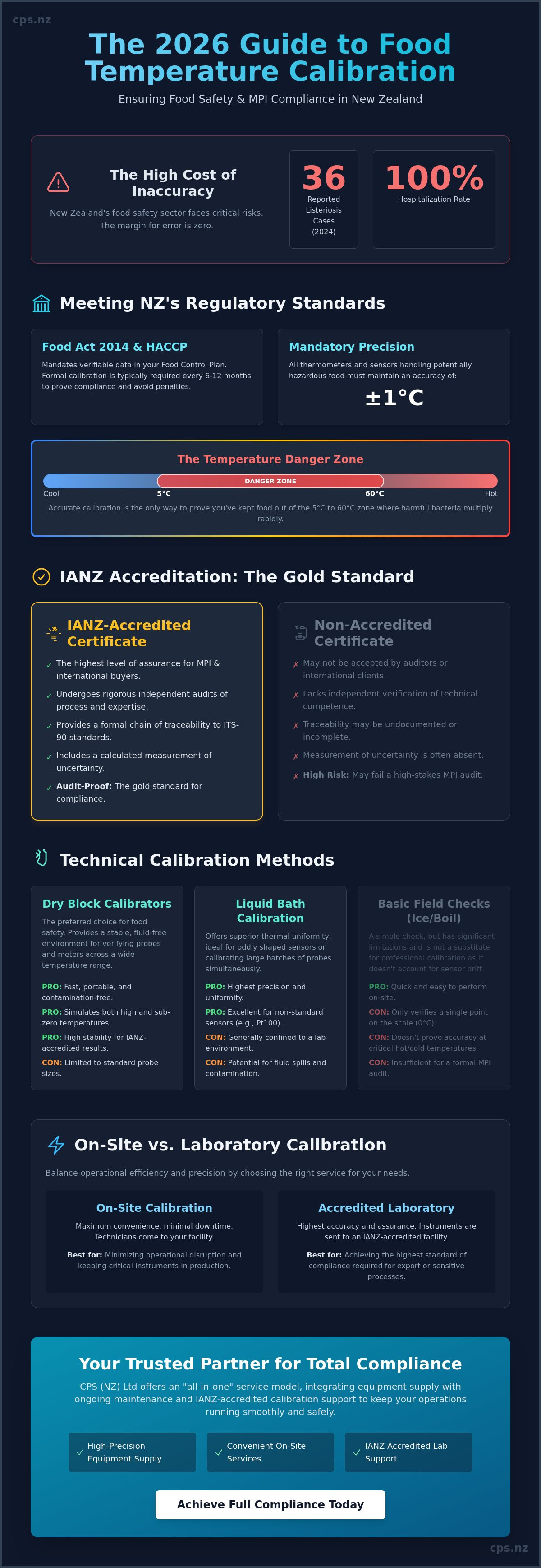 Food industry temperature calibration NZ