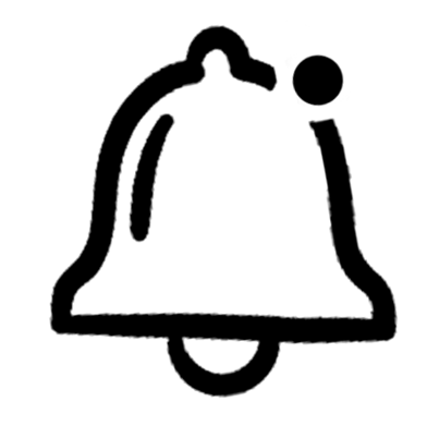 Black warning triangle with an exclamation mark inside, indicating an alert or caution.
