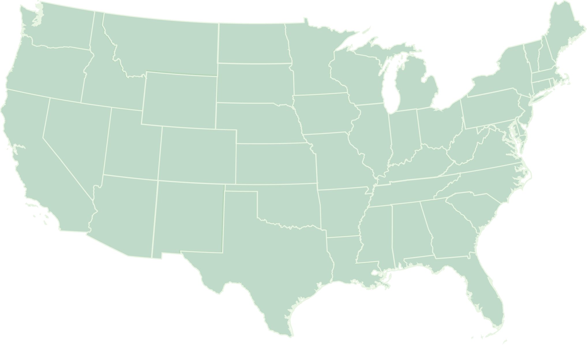U.S. map with markers indicating locations of MEI+ team members.