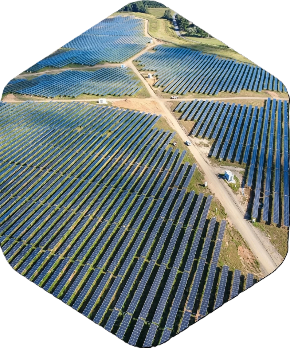 Large solar installation representing offsite renewable energy procurement.