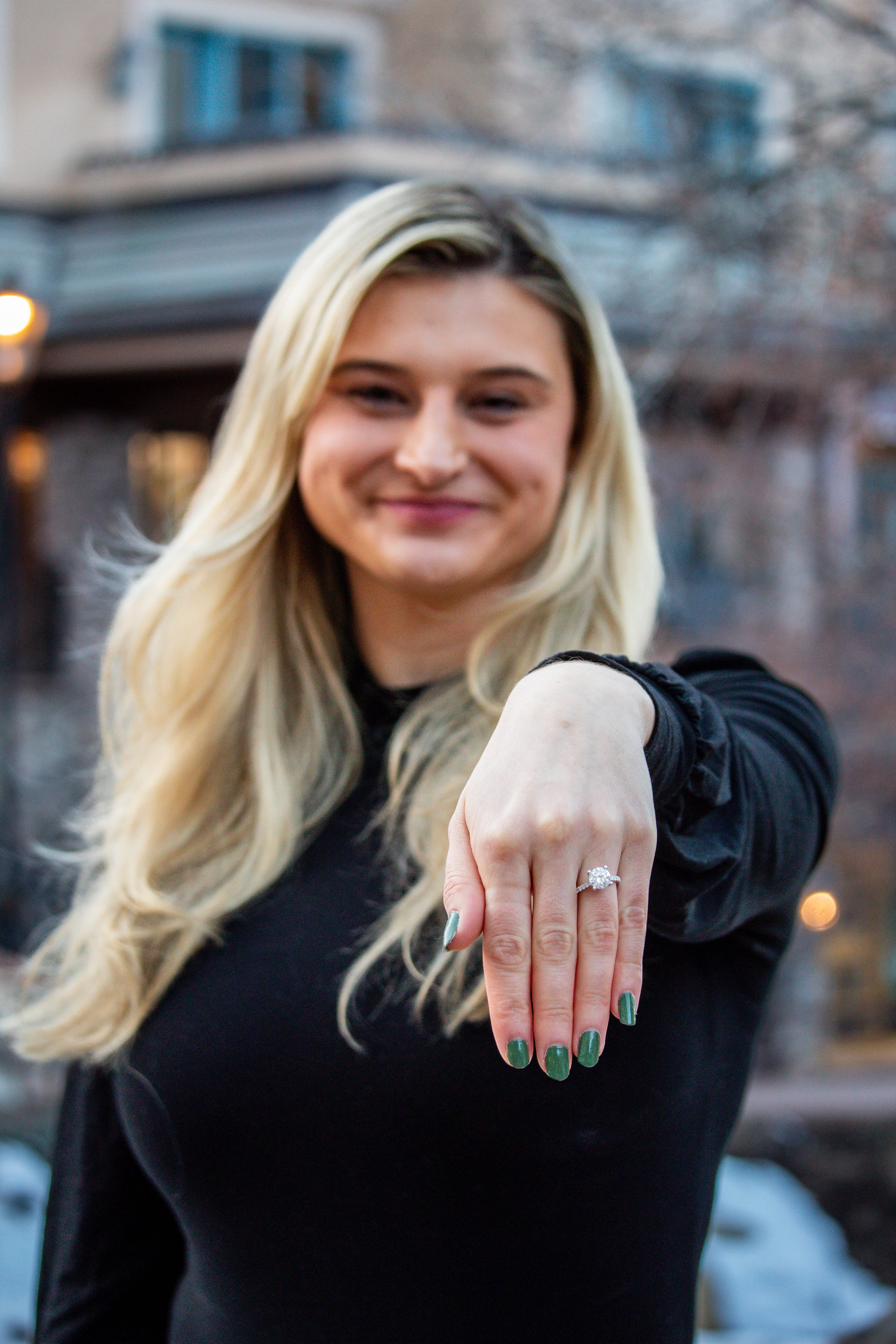 Showing off the ring