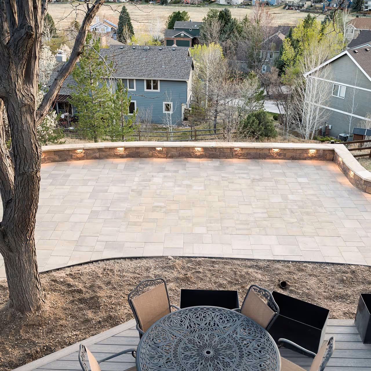 Custom paver patio installation in Loveland CO