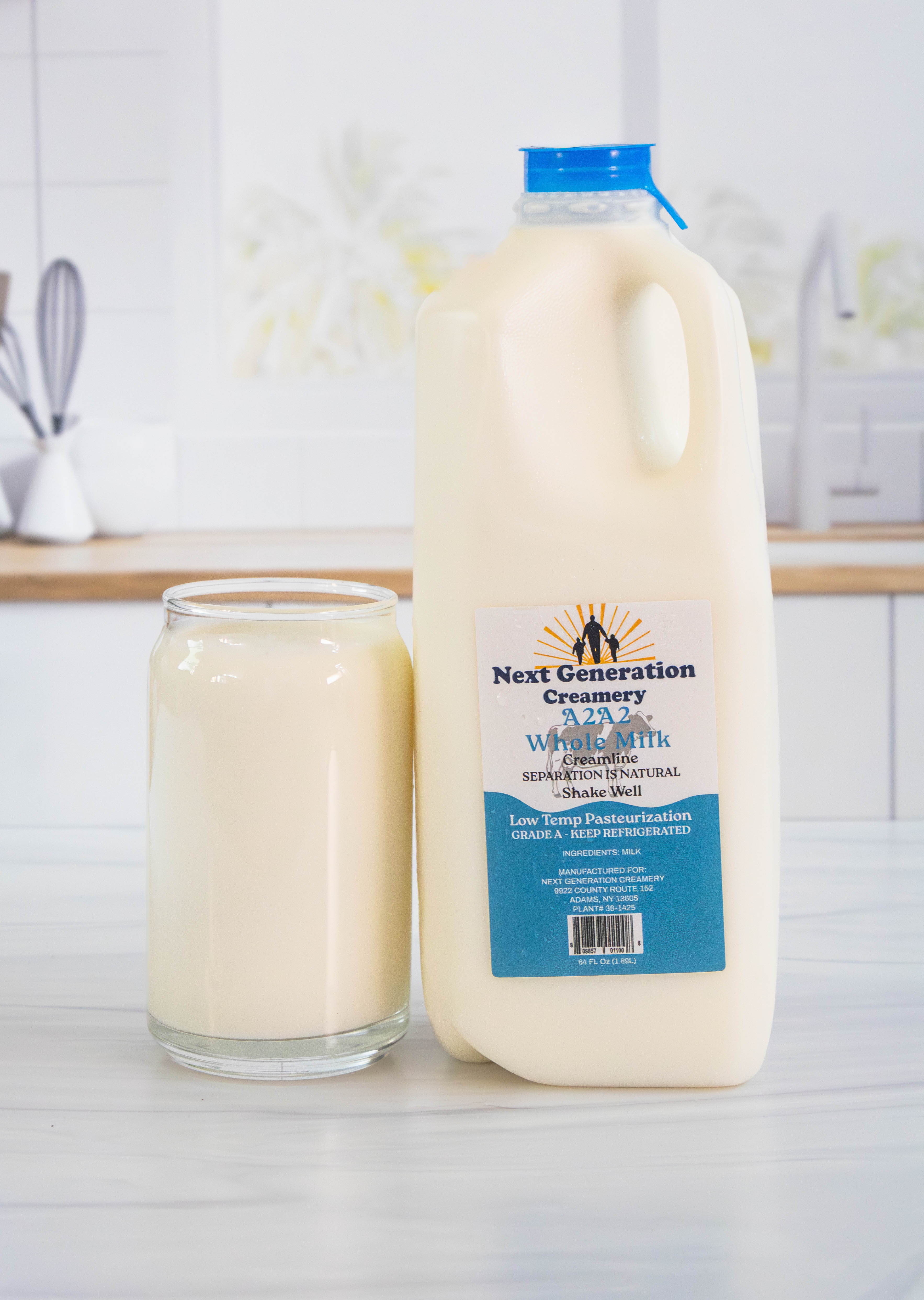 A2A2 Whole Milk half gallon jug