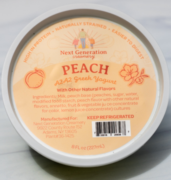 Peach Greek yogurt