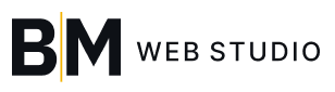 BM Web Studio logo.