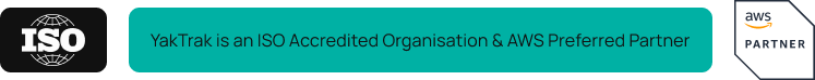 YakTrak is an ISO Accredited Organisation & AWS Preferred Partner.