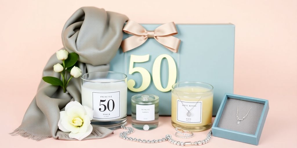 Gaveidéer til en 50-års fødselsdag for kvinder.