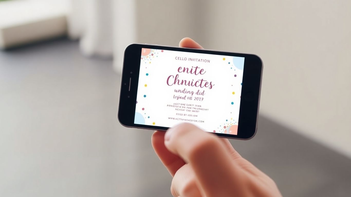 Personlig online invitation på en smartphone