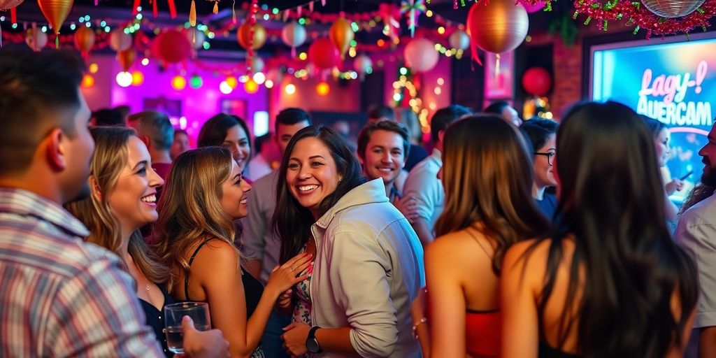 Festlige gæster på en festlig samling.