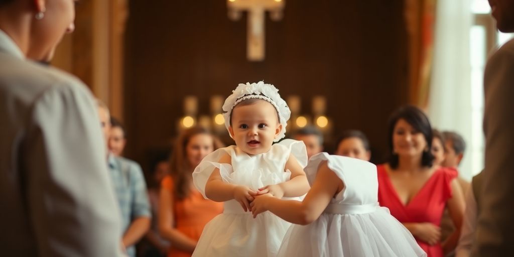 Baptism ceremony med familie og venner.