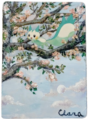 Pachirisu Pokemon Card, painted