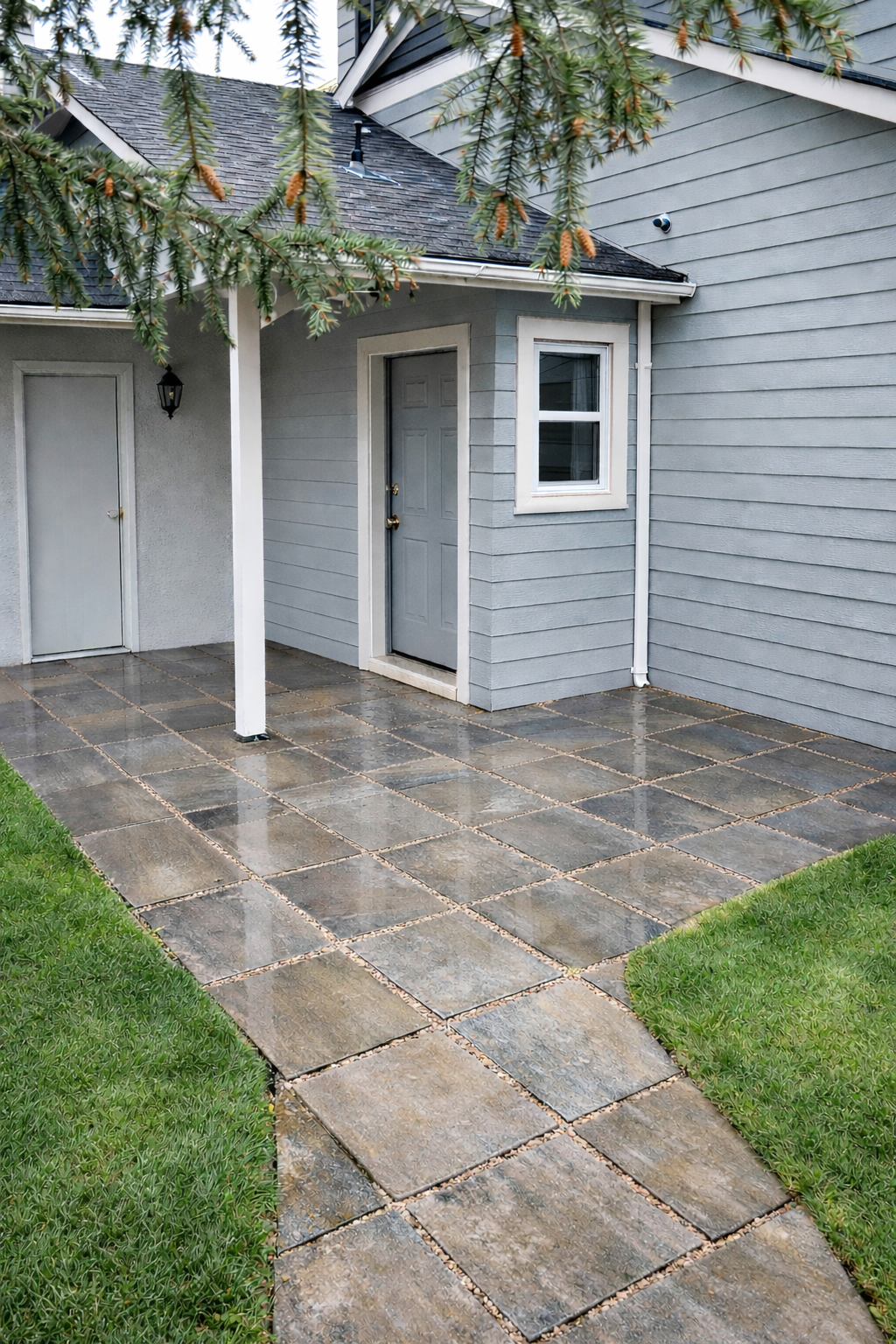 image of a residential garden patio