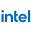 Intel company logo in blue lowercase letters.